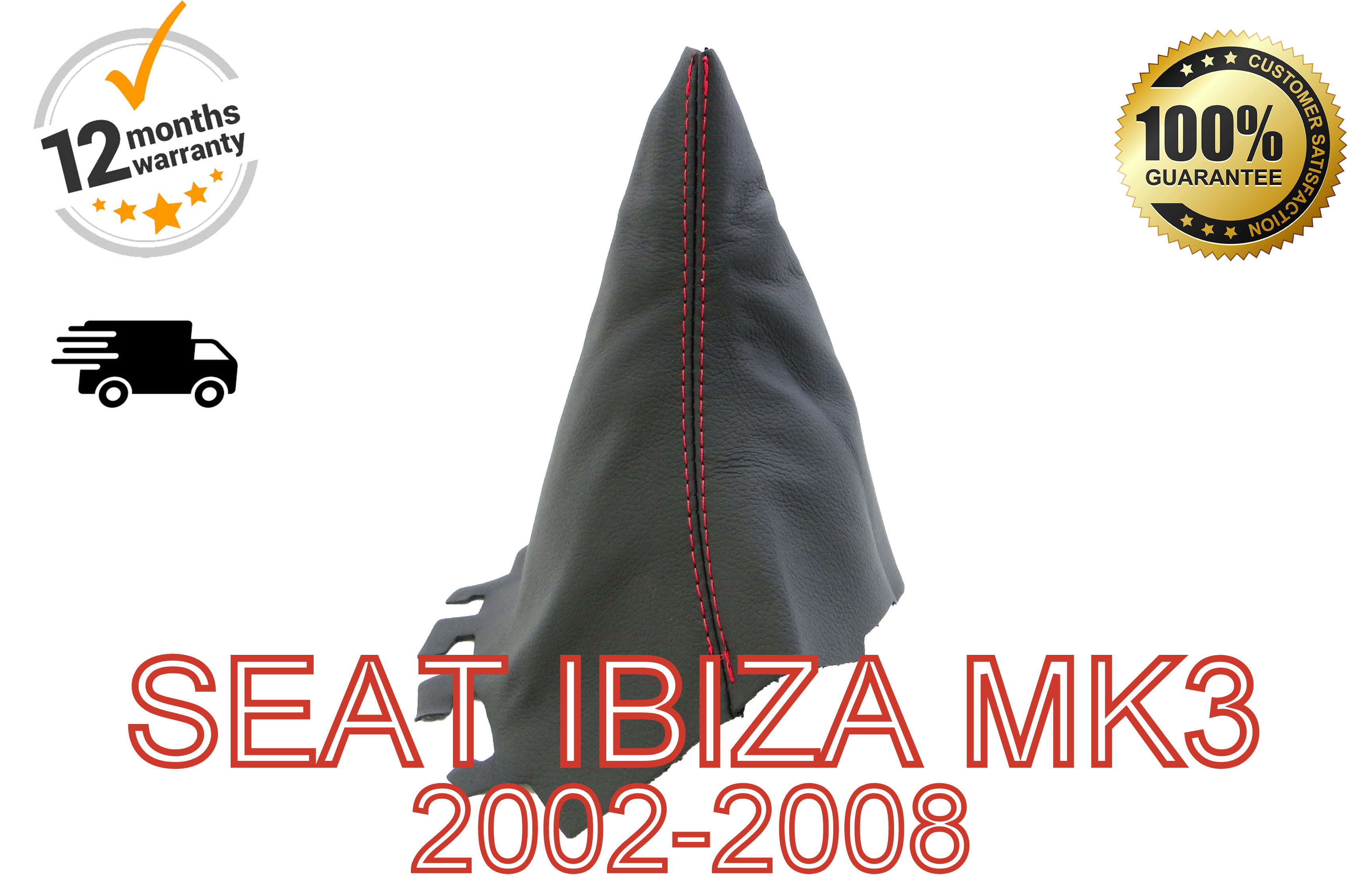 Azul costura se adapta a comer Cordoba Ibiza Mk3 2002-2008 Gear Gaitor Cuero Italiano