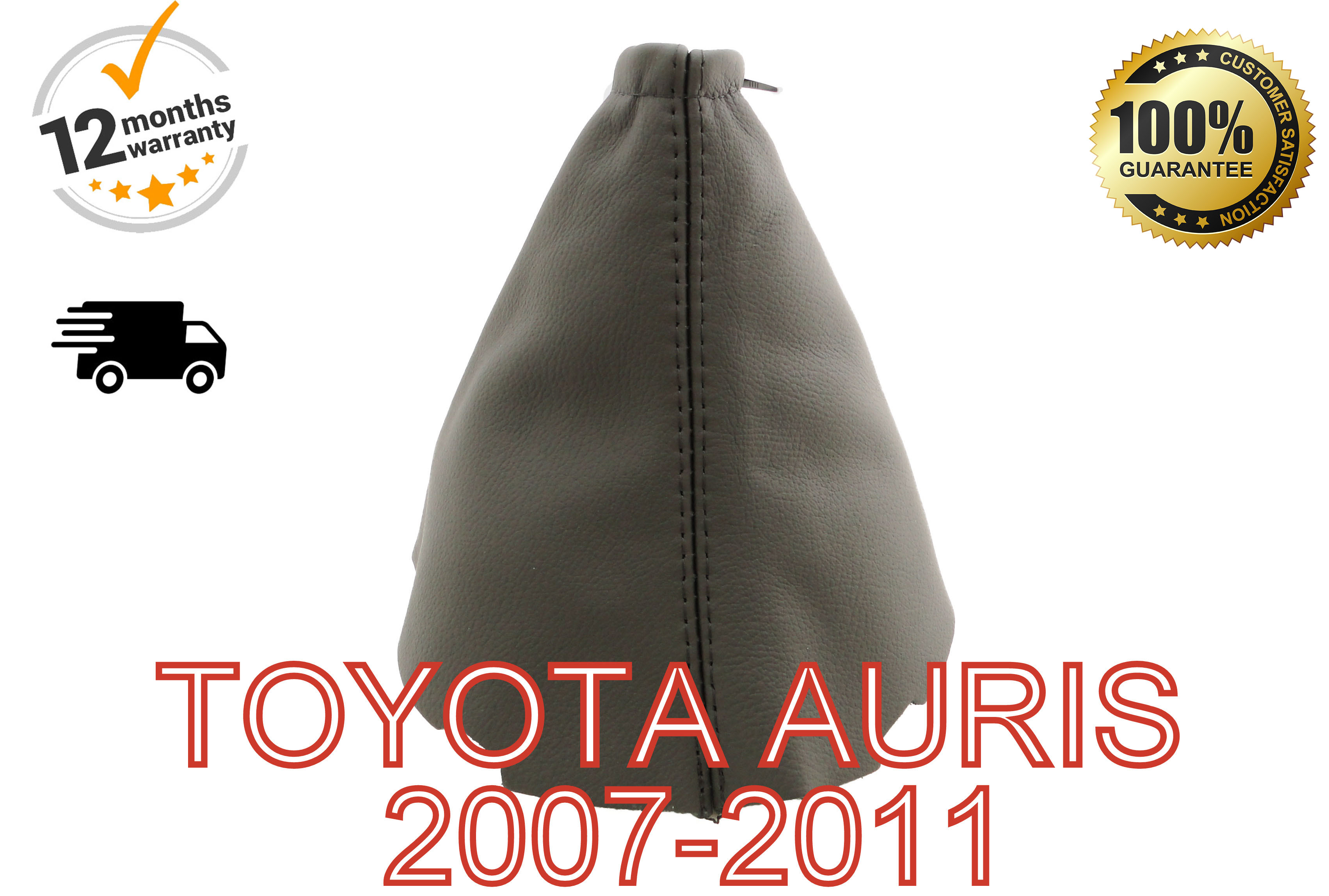 Blue Stitch LEATHER GEAR GAITER avec cadre en plastique pour Toyota Aygo 2005-2013